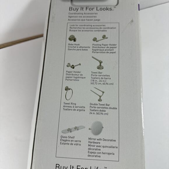 Moen ISO 18-Inch Towel Bar in Spot Resist Brushed Nickel DN0718BN New in Box! - Picture 5 of 6